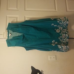 Dark green dress with pockets 4x